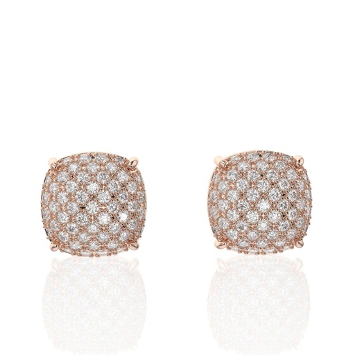 Round Cut Yellow Gold Fancy Stud Earrings for Women