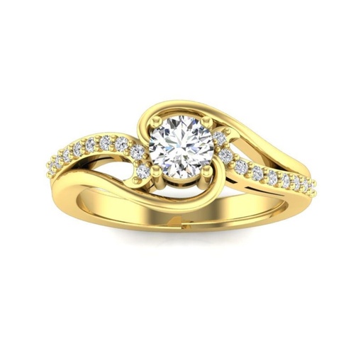 Brilliant Cut IGI certified LAB Diamond Engagement Ring, Vintage Style Diamond Halo Ring, Solitaire Art Deco Diamond Engagement Ring