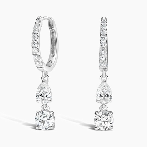 Round & Pear Cut Drop/Dangle Earrings For Women