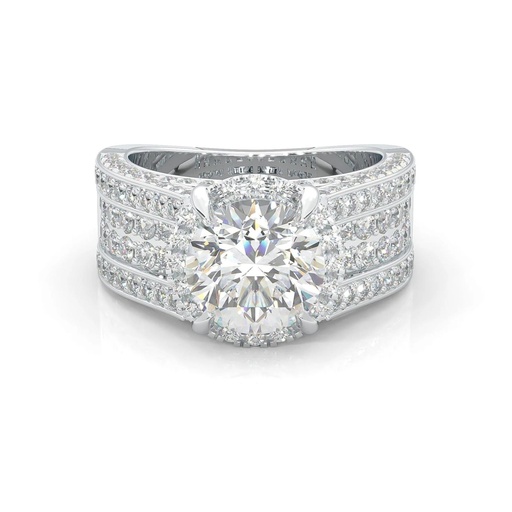 Round Cut Fancy Engagement Ring, Handmade Jewelry, Wedding Ring for Women