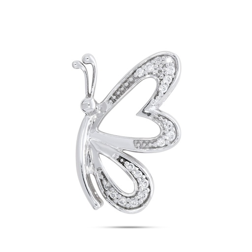  Round Diamond Butterfly Design Pendant 