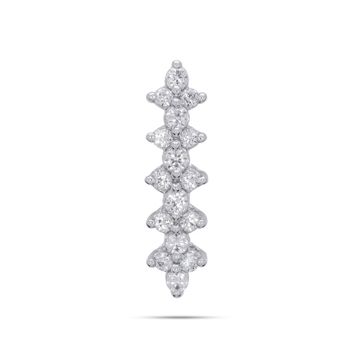  Round Diamond Square Line Designer Pendant 