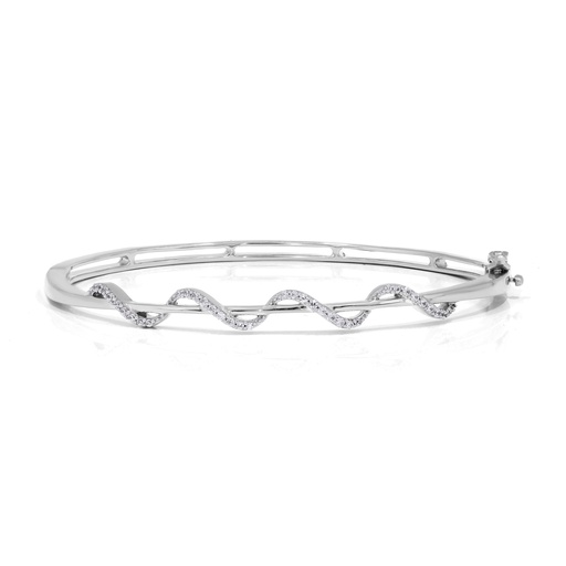 Round Diamond Curly Design Bangle