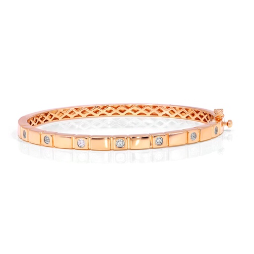Round Diamond Classic Bangle 