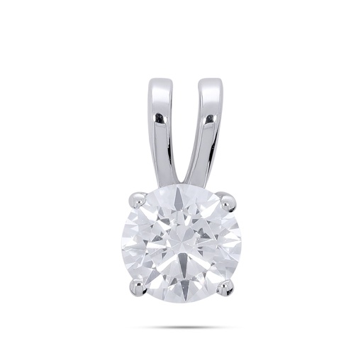  Round Diamond Solitaire Pendant For Women