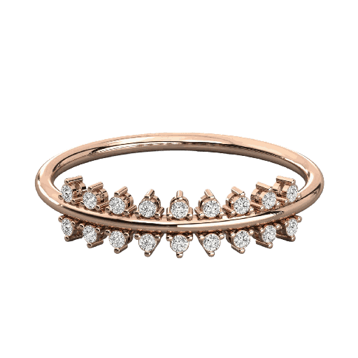 Round Cut Diamond Wedding Band 