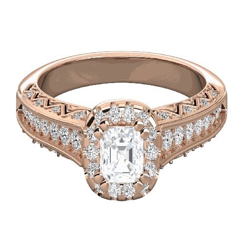 Asscher Diamond Engagement Ring For Her