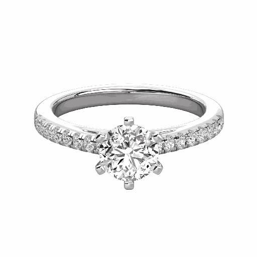  Round Diamond Solitaire Wedding Band