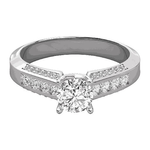  Round Diamond Solitaire Wedding Band 