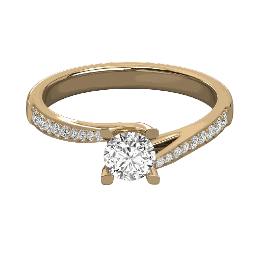  Round Diamond Solitaire Wedding Band 