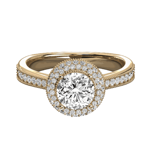  Round Diamond Cluster Engagement Ring For Her