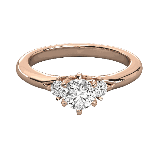  Round Cut Diamond 3 Stone Wedding Ring For Her