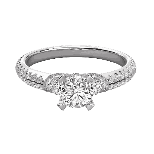 Round Diamond  Wedding Ring For Her