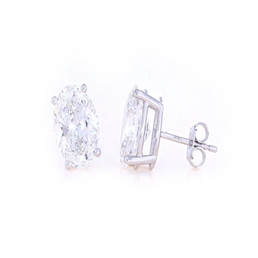  Oval Cut Diamond With Pushback  Stud Earrings For Her