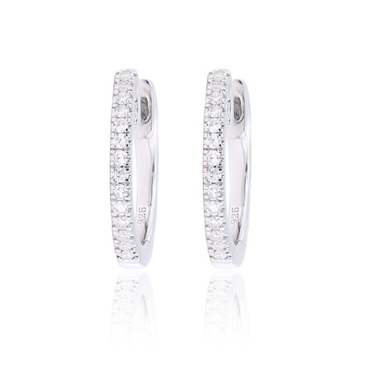  Round Diamond Huggie Hoop Earring 