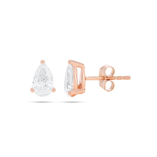  Pear Stone Pushback Stud Earring