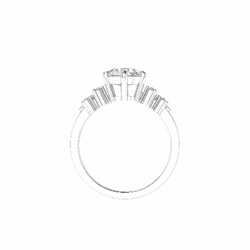 Round Diamond Fancy Style Engagement Ring For Her