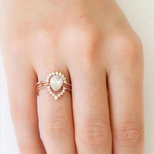 Pear  engagement ring, Pear shaped cut Solitaire ring bezel, Pear  Wedding Ring, Dainty Pear Cut Ring, Anniversary gift