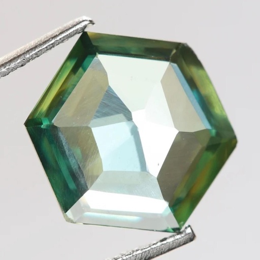 Loose Moissanite Light Green Clean Hexagon Cut 5.50 MM