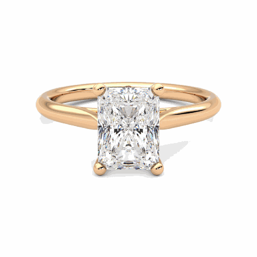 Radiant Cut Solitaire Engagement Ring For Women