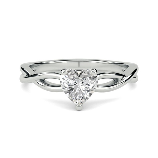  Heart Cut Twisted Engagement Ring For Women