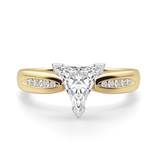  Triangle Cut v Prong Engagement Ring For Women