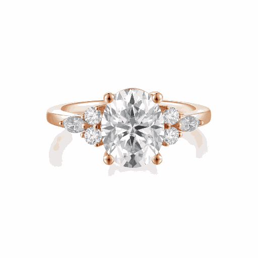 Oval Cut 7 Stone Engagement Ring For Women