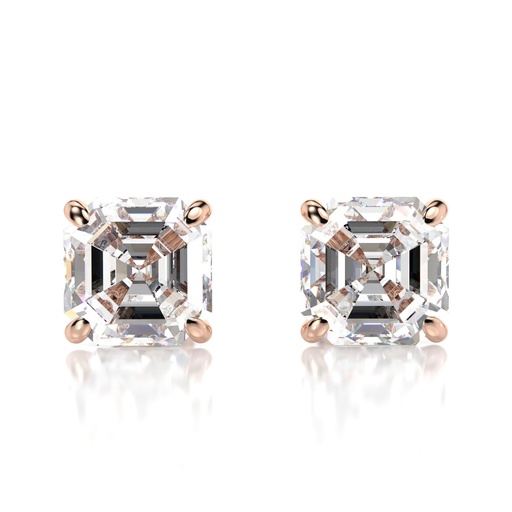 Daily wear trending beautiful asscher cutdiamond earring made in