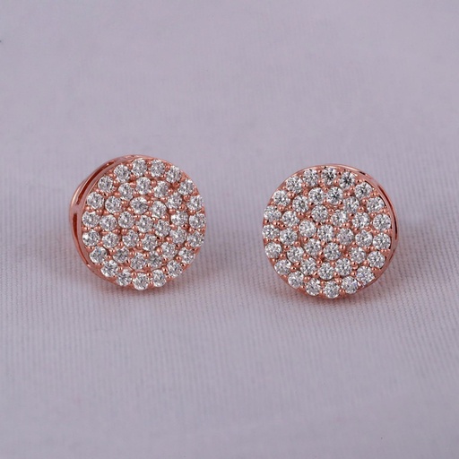Elevate your everyday look with this simple yet elegant 14 kt rose gold lab grown diamonds