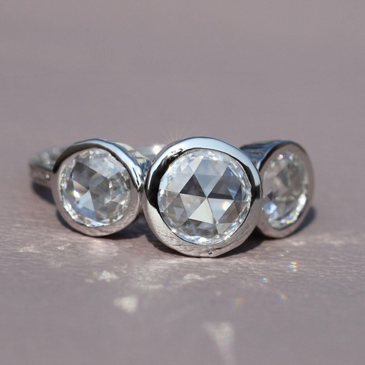 Rose Cut Lab Grown Solitaire Diamond Ring For Women With Luxury Fashion And Latest Pattern