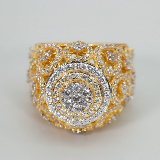 yellow gold lab grown diamond hip hop ring with vvs clarity elegantly crafted for women
