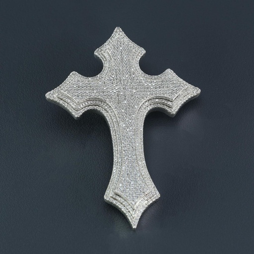 Enhance your elegance with an exclusive unisex diamond pendant in 14 kt white gold featuring lab grown diamonds