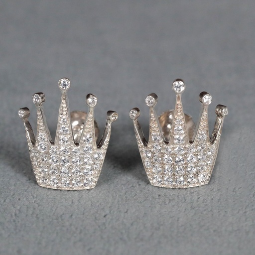 Elegance 14KT White Gold With Lab Created Round Cut Diamond Earring For Your Partner