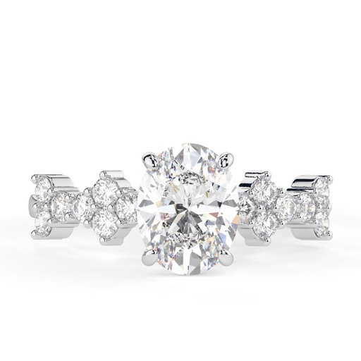 Oval Cut Diamond Unique Style Anniversary Ring for Women