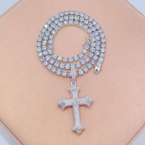  Cross Necklace, Urban Hip Hop Jewelry for Rappers