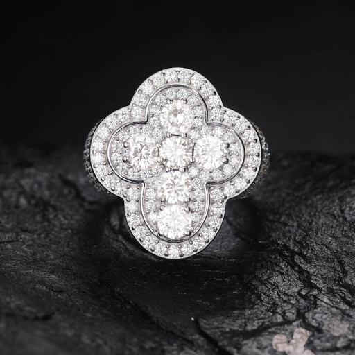 S925 Moissanite Signet Ring With CZ Cross