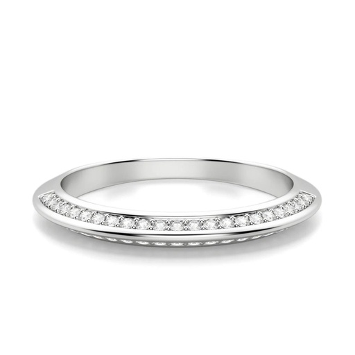  Round Cut Diamond Knife Edge Band for Women