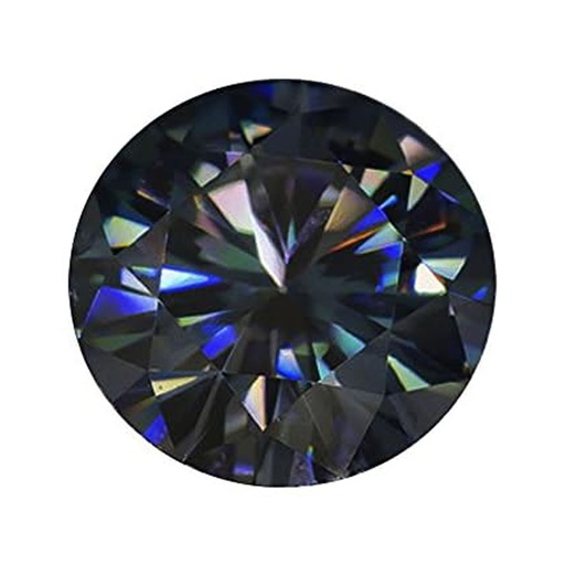 [MORDPB119.00] Loose Moissanite Peacock Blue Clean Round Cut 19.00 MM