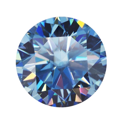 [MORDRB119.00] Loose Moissanite Royal Vivid Blue Clean Round Cut 19.00 MM
