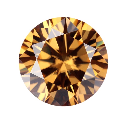 [MORDCVV16] Loose Moissanite Champagne Vivid Brown Clean Round Cut 6.00 MM