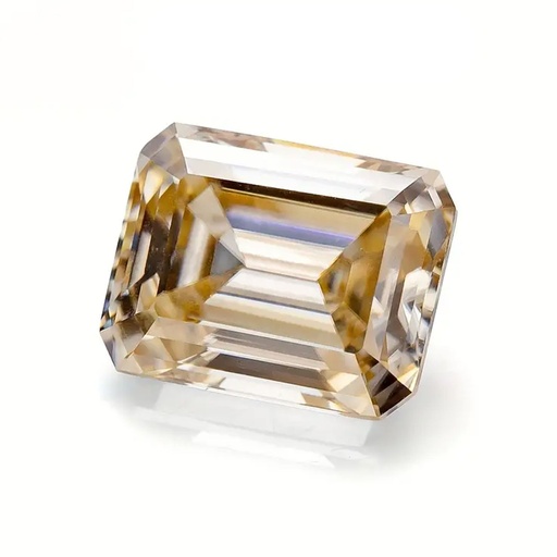 Loose Moissanite Brown Clean Emerald Cut 7.00 x 5.00 MM