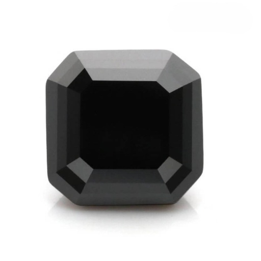 Loose Moissanite Jet Black Clean Asscher Cut 8.00 MM