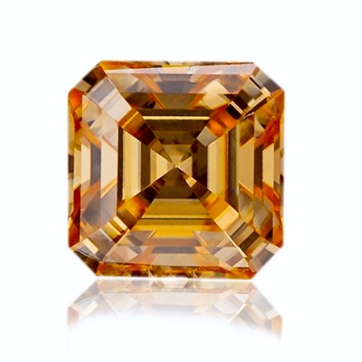 Loose Moissanite Champagne Vivid Brown Clean Asscher Cut 8.50 MM