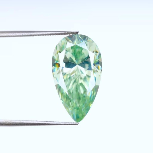 Loose Moissanite Green Clean Pear Cut 9.00 x 7.00 MM