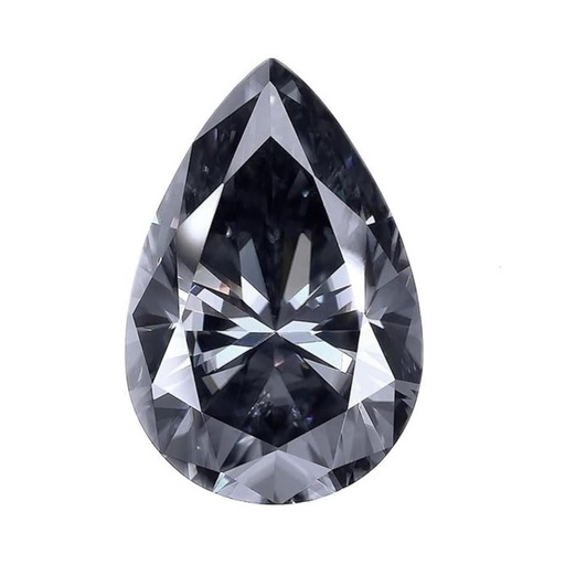 Loose Moissanite Grey Clean Pear Cut 14.00 x 10.00 MM