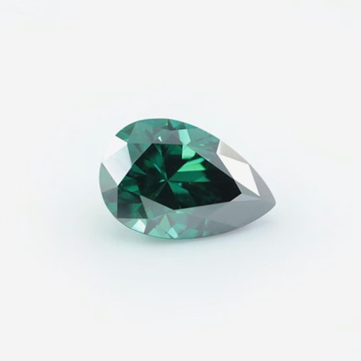 Loose Moissanite Emerald Vivid Green Clean Pear Cut 12.00 x 9.00 MM