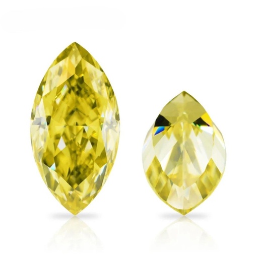 Loose Moissanite Canary Vivid Yellow Clean Marquise Cut 11.00 x 5.50 MM