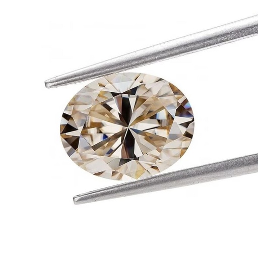 Loose Moissanite Brown Clean Oval Cut 10.00 x 8.00 MM