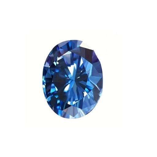 Loose Moissanite Royal Vivid Blue Clean Oval Cut 14.00 x 10.00 MM