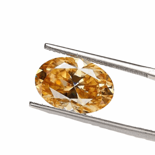 Loose Moissanite Champagne Vivid Brown Clean Oval Cut 7.00 x 5.00 MM
